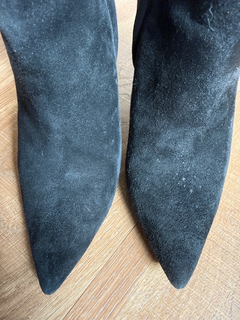 Burberry Black Suede Pointed Stiletto Ankle Booties Size 36 or US 6 - Picture 7 of 8